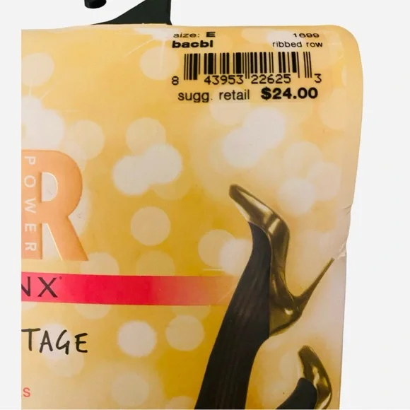 Spanx Star Power Tights Size E Black Ribbed Slimming Tummy Control Comfort - Picture 4 of 7